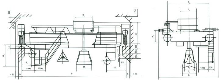 QS型三用橋式起重機(jī)結(jié)構(gòu)圖